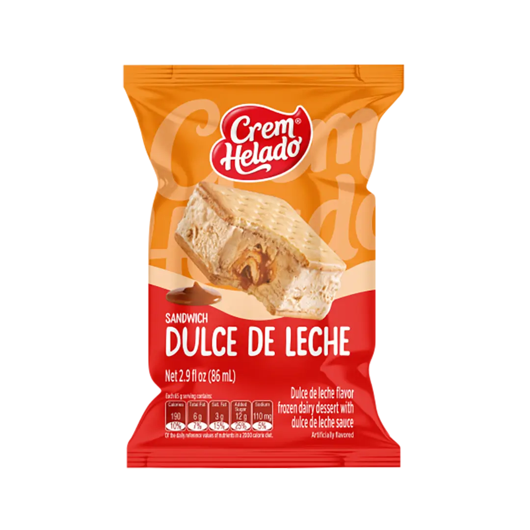 Cremhelado Sandwich Dulce de Leche