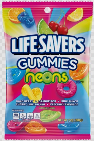 LIFESAVER GUMMIES NEON 7OZ