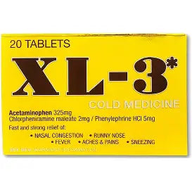 XL-3 Cold Medicine Tablets