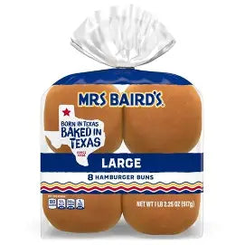 Mrs Bairds Large hamburger