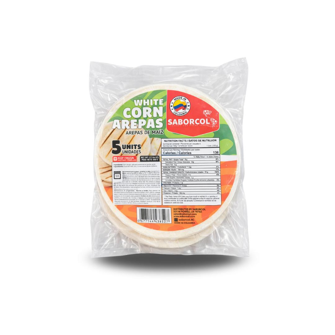 Arepa de Maiz Blanco SaborCol